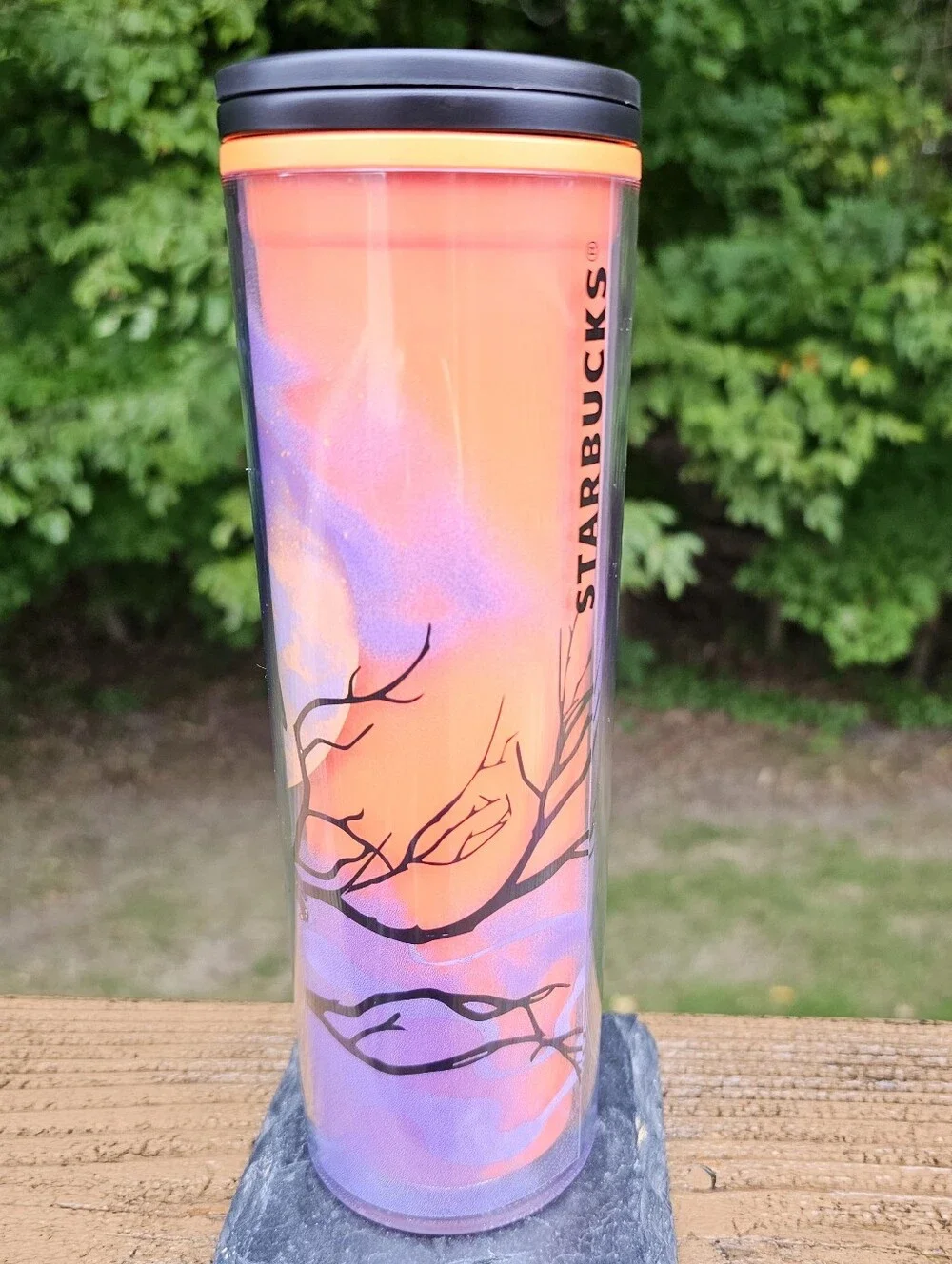 NWT Starbucks 2022 Halloween Raven Crow Campfire Hot Travel Tumbler 16oz